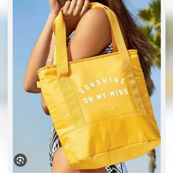 PINK Victoria's Secret Handbags - Sunshine on my mind pink cooler  tote